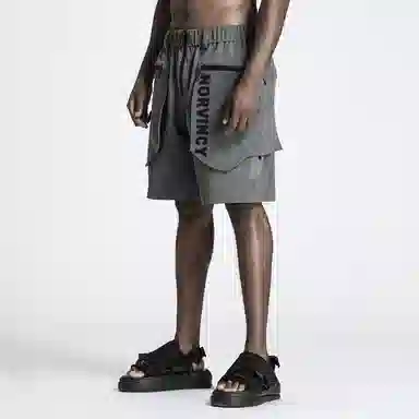NORVINCY Printed Logo Cargo Shorts