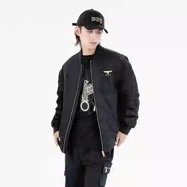 Boy London FW22 Logo Black Gold Wing Print Down Jacket