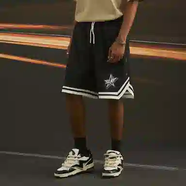 SUPEREALLY Retro Star Stripe Basketball Shorts