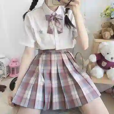 东鲸岁时记 格子制服百褶半身裙 女款