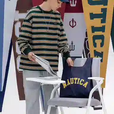 Nautica Striped Long Sleeve Tee