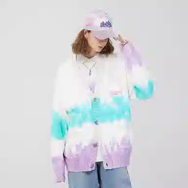 LAMLICKA Gradient Knit Cardigan