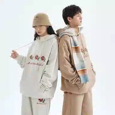 MostwantedLab Retro Floral Hoodie