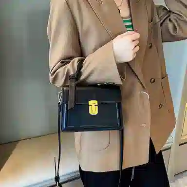 Jane Klain Retro Mini Bag Midnight Black/Chestnut Brown