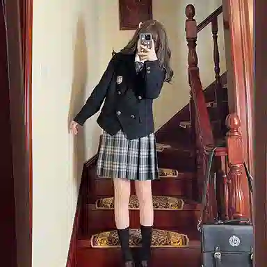 东鲸岁时记 纯色双排扣长袖西装外套 女款