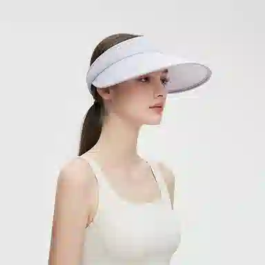 玖慕 全脸防紫外线骑车遮阳面罩运动大檐太阳帽子 锦纶 防晒帽 女款