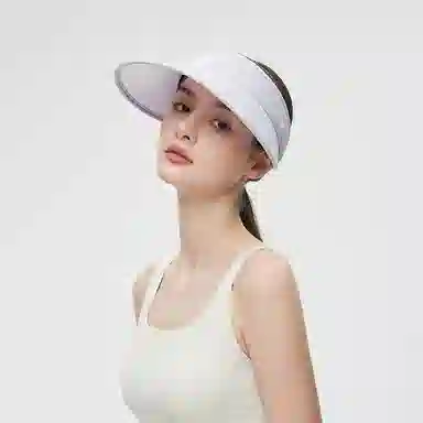 玖慕 全脸防紫外线骑车遮阳面罩运动大檐太阳帽子 锦纶 防晒帽 女款