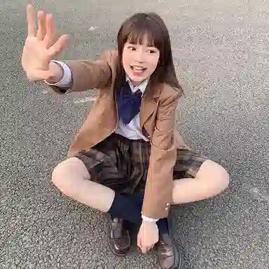 东鲸岁时记 纯色单排扣长袖外套格纹短款半身裙制服套装 女款