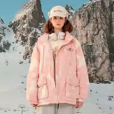 LAMLICKA Camo Hoodie Jacket Pink