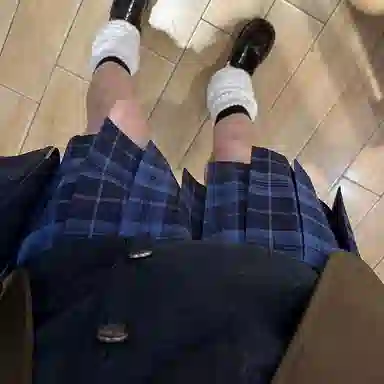 东鲸岁时记 日系复古制服格纹短款百搭学生百褶鲸落半身裙