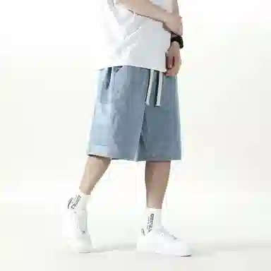 FIDO DIDO Retro Checkered Denim Shorts