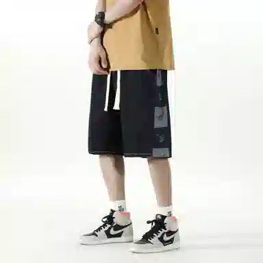 FIDO DIDO Retro Checkered Denim Shorts