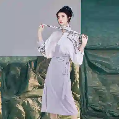 织造司 工作日 飞机袖短衫改良旋裙半身裙轻薄透气宋制汉服 女款