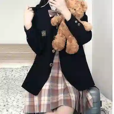 东鲸岁时记 格子制服百褶半身裙 女款