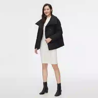 波司登 纯色翻领拉链羽绒服外套 女款 