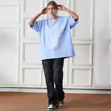 HARSH AND CRUEL Retro Letter Print Loose T-Shirt