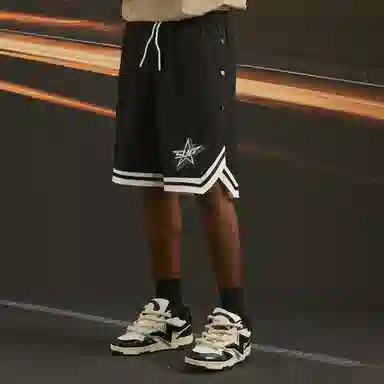SUPEREALLY Retro Star Stripe Basketball Shorts