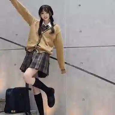 东鲸岁时记 格纹褶皱高腰短款高腰半身裙 女款