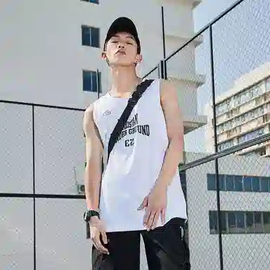 匹克 篮球文化系列 透气无袖篮球背心 男款 大白