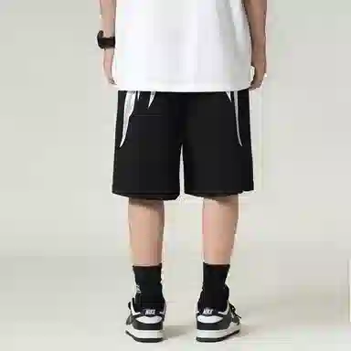 Fanbio SS22 Black Flame Print Shorts