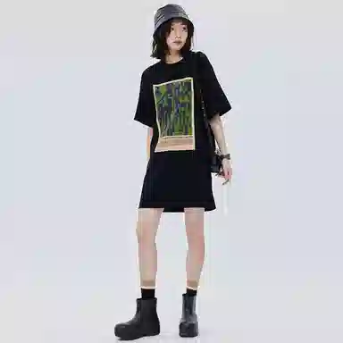 SOON FLOWER Black Dress