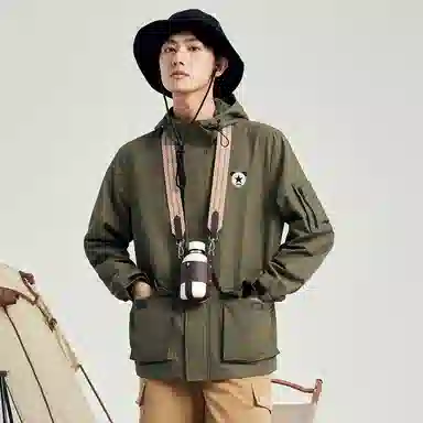 Hongxing Erke Battery Panda Hooded Jacket