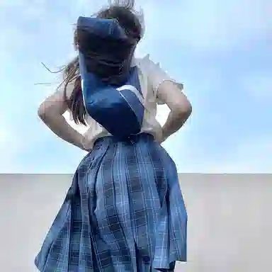 东鲸岁时记  格纹学院风短款百褶半身制服裙装 水梨町