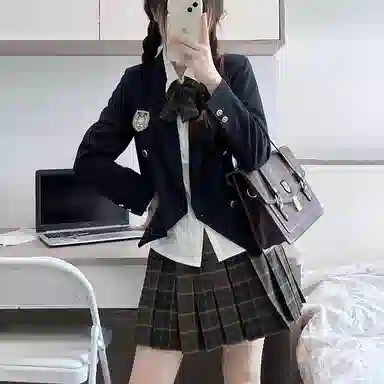 东鲸岁时记 纯色双排扣长袖西装外套 女款