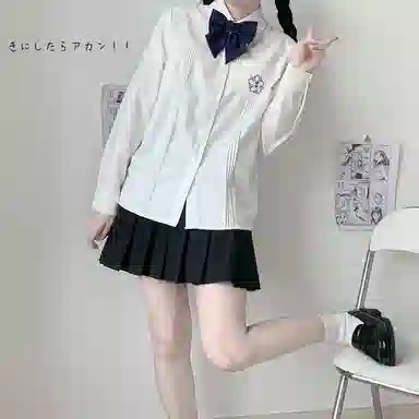 东鲸岁时记 刺绣单排扣翻领长袖 樱时衬衫 女款