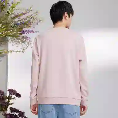 特步 纯色宽松圆领套头卫衣 女款