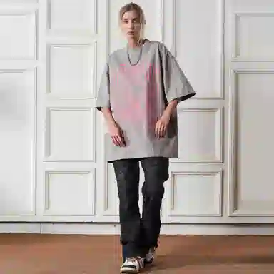 HARSH AND CRUEL Retro Letter Print Loose T-Shirt