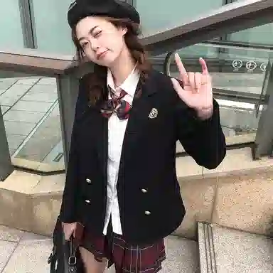 东鲸岁时记 带徽章双排扣西装 女款