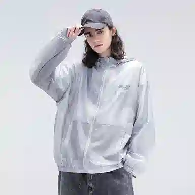 LAMLICKA Hooded Zip-Up Jacket Grey