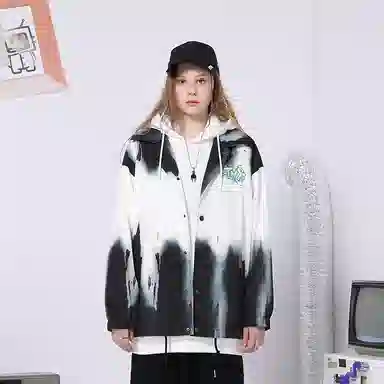 TVX Gradient Cartoon Print Jacket