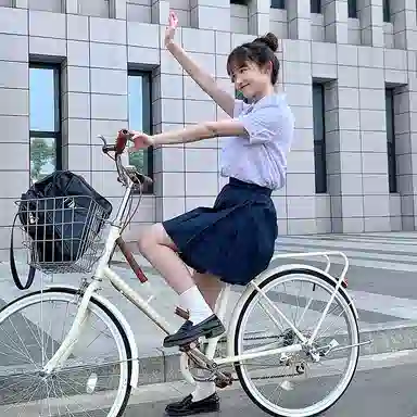 东鲸岁时记 紫川附中纯色短袖衬衫制服套装 女款 紫色  开学季