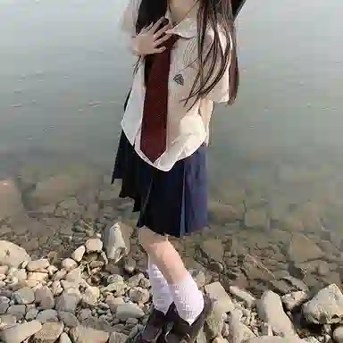 东鲸岁时记 刺绣领带翻领单排扣短袖衬衫 女款