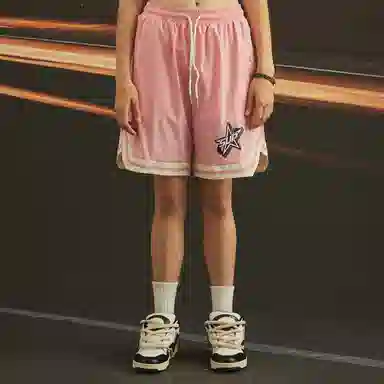 SUPEREALLY Retro Star Stripe Basketball Shorts