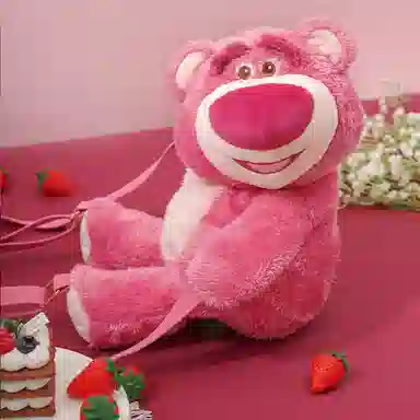 九木杂物社 草莓熊系列 迪士尼 草莓熊包 毛绒双肩包 玩偶周边