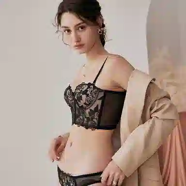 内在密码 纯色超薄塑形蕾丝内衣内裤套装 女款 礼盒装