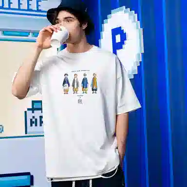 nautica white sail x POPBOY SS23 Logo T