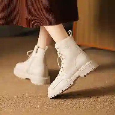 Dickies Fashion Retro Martin Boots Beige