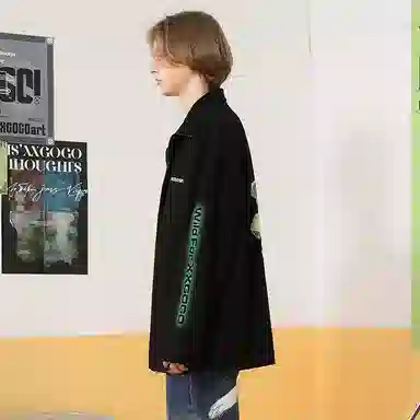 XXGOGO Cyberpunk Dice Letter Print Waffle Jacket