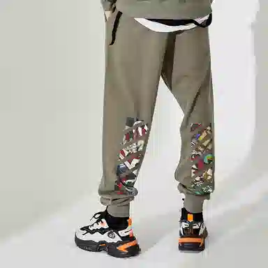 Kimura Sansha Panda Print Joggers