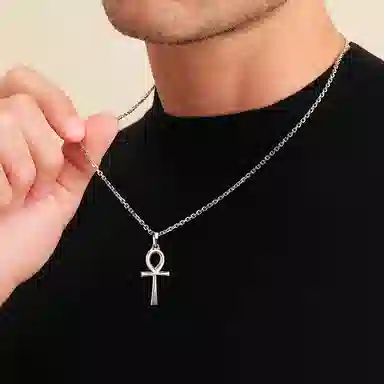 IDEAGEMER Egyptian Cross Necklace