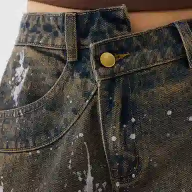 CONP Acid-washed Silver Denim