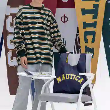 Nautica Striped Long Sleeve Tee