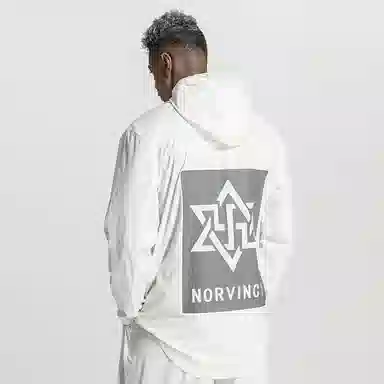 NORVINCY Logo Print Zip Jacket
