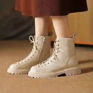 Dickies Fashion Retro Martin Boots Beige