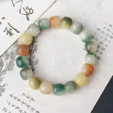 周百福 干枯玫瑰 新中式国潮风清冷感清雅小众念珠变色盘玩绕指佛珠手饰文玩 菩提根 手串 男女同款情侣款