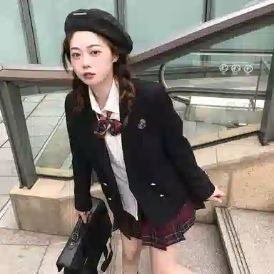 东鲸岁时记 带徽章双排扣西装 女款